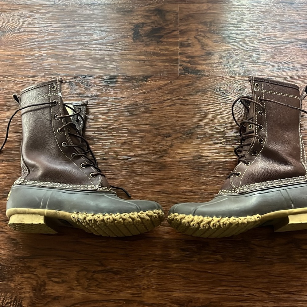 Women's Brown LL Bean Shearling lined all weather brown boots size 7 - Picture 3 of 6